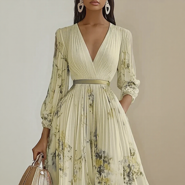 Rowella | Elegant Pleated Maxi Dress