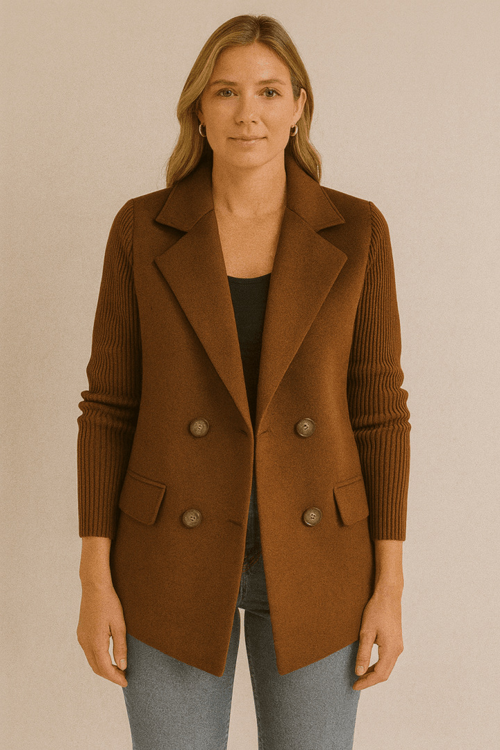 AMA | KNIT-SLEEVE BLAZER