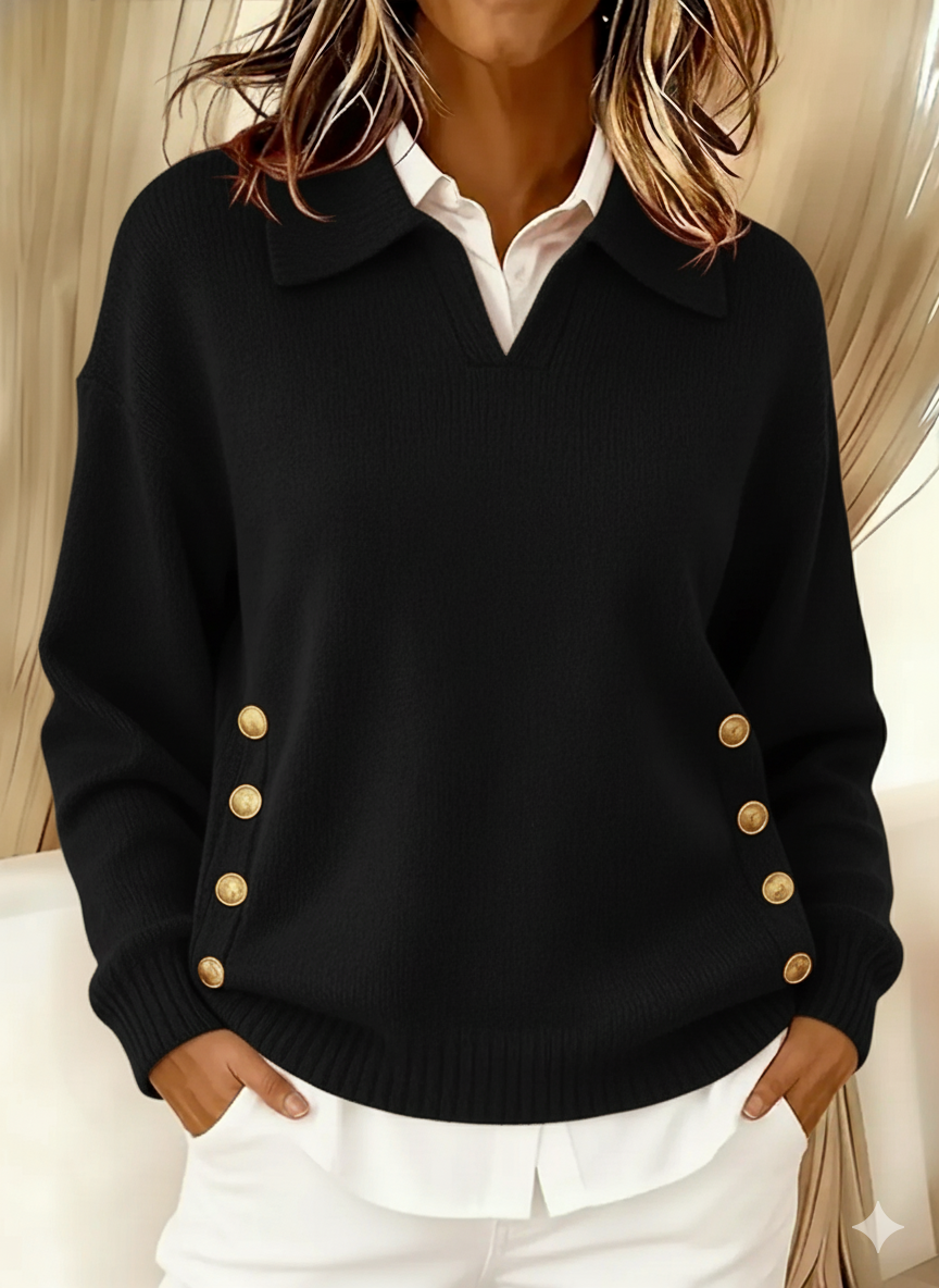 Lorayne | Button Detail Knit Sweater